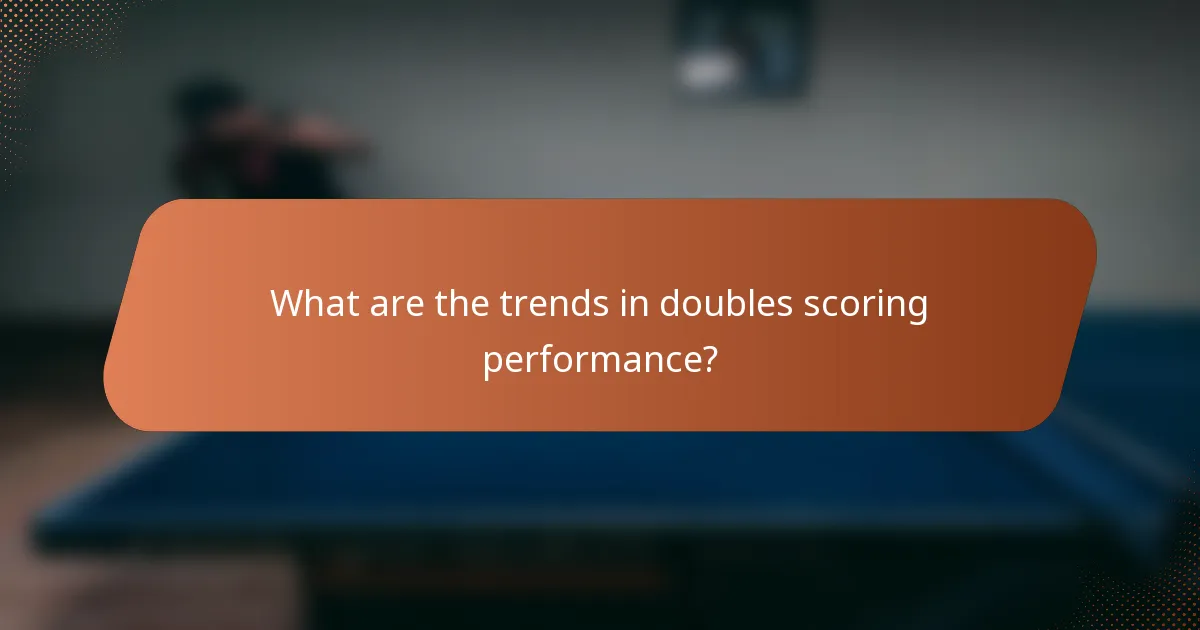What are the trends in doubles scoring performance?